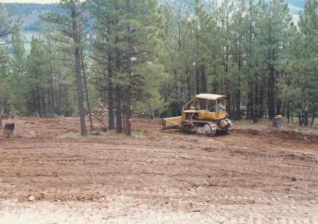 Preparing our trailer spot