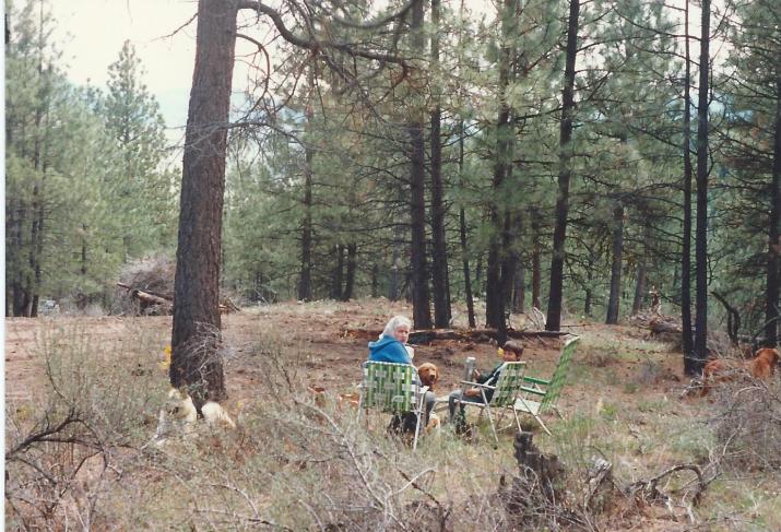 Mom and Stephen at Mom and Dad's spot