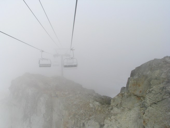 A peaceful place.  On the mountain, in the fog